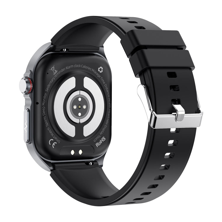 Montre intelligente étanche IP68 avec bracelet en silicone de 2,04 pouces ET585, prise en charge de la mesure de la composition sanguine/ECG