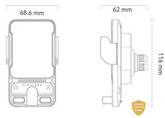 support chargeur sans fil rotation automatique