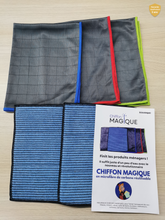 chiffons magiques microfibre carbone réutilisables