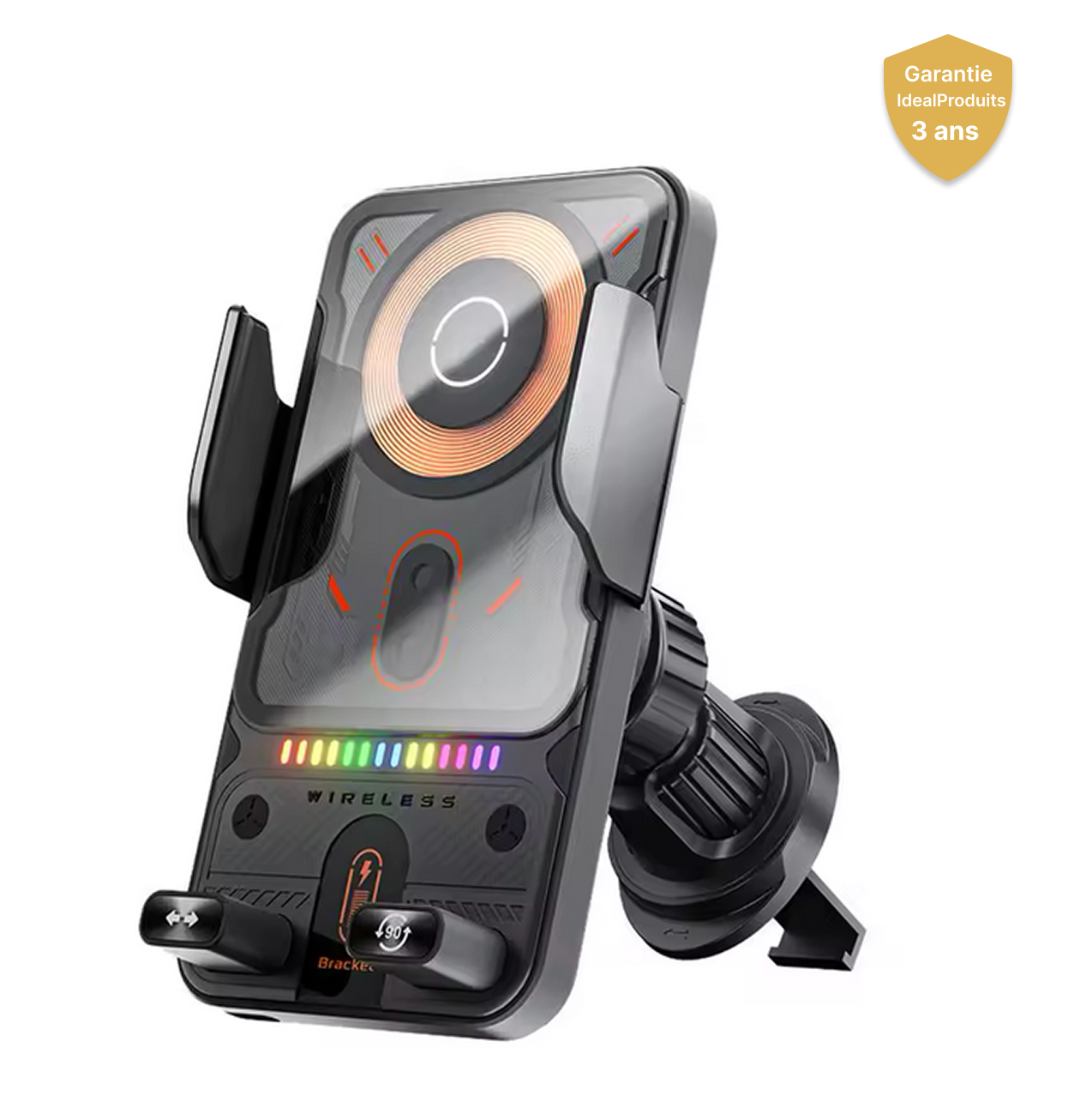 support chargeur sans fil rotation automatique